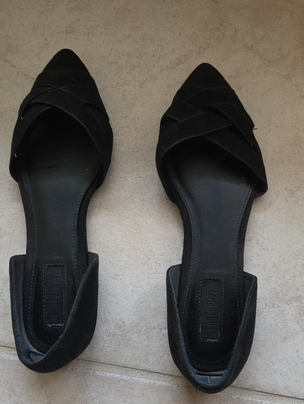 Black 'Suede' Flats